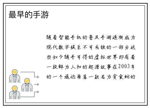 最早的手游